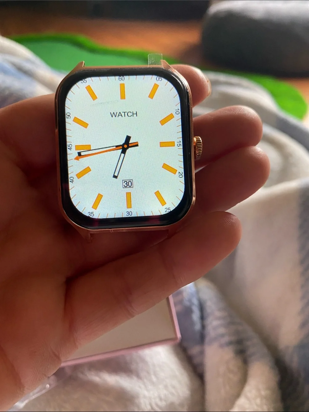 A58 Plus Smartwatch with Rose Gold Jewelry Accent